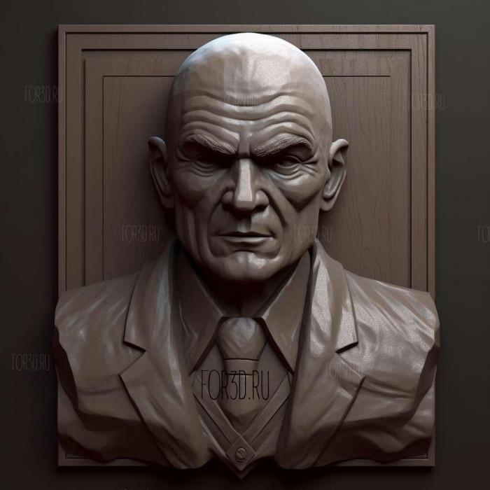 Agent 47 4 stl model for CNC